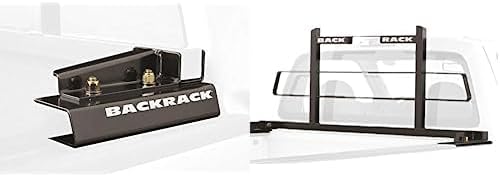 RealTruck Backrack Original, Shortened Rack Frame + Hardware Kit for use w/Wide-Top Tonneau Cover, Combo | Black, No Drill | 15024 & 50123 | Fits 2015-2025 Ford F-150