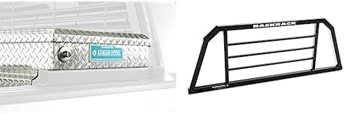 RealTruck BACKRACK SRX Rack Frame + Hardware Kit for use w/ 21' Toolbox, Combo | Black, No Drill | SRX900 & 30123TB | Fits 2015-2025 Ford F-150