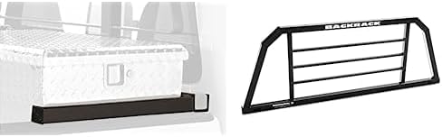 RealTruck Backrack SRX Rack Frame + Hardware Kit for use w/ 31' Toolbox, Combo | Black, No Drill | SRX900 & 30123TB31 | Fits 2015-2025 Ford F-150