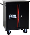 Movable Lockable Double Door Partition with Lock Multi-Functional Hardware Storage Tool Car Auto Repair Locker-Blak&Blue