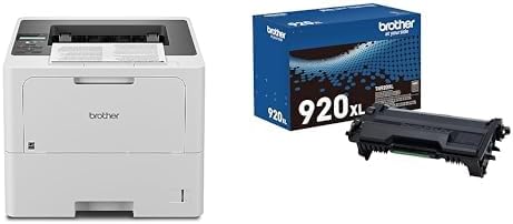 Bundle of Brother HLL6210DW Professional Monochrome Laser Printer with Advanced Security Features, Wireless Networking for Business and Duplex + Brother Genuine TN920XL High Yield Black Toner
