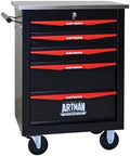 Tool Box Cart with Braked Wheels,5 Drawer,Tool Cart with Lockable Drawers Secure,Metal Storage Cabinet Cart,Tool Storage for Garages,Warehouses,DIY Manager with Multiple Interconnectable