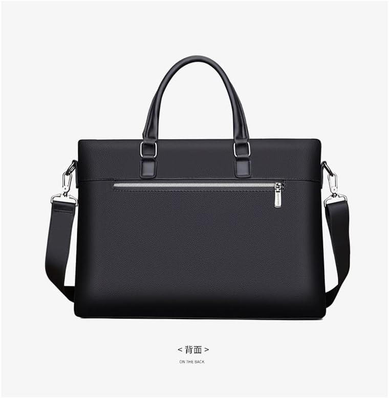Briefcase File Package Men's Leather Document Bag Handbag Meeting Business Steady Atmosphere