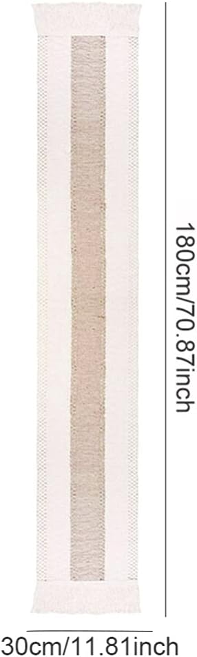 JSEIAJB Splicing Lace Burlap Table Runner Cotton Macrame Rustic Tablecloth Table Cover Romance Coffee Bed Runners(30x180 cm)