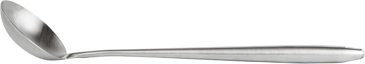 Restaurantware Stainless Steel Wok Ladle 10 Count 17 Inch Long Handle Cooking Utensil, Heat-Resistant, Dishwasher-Friendly Wok Accessory, Silver Kitchen Tool for Sauces and Soups