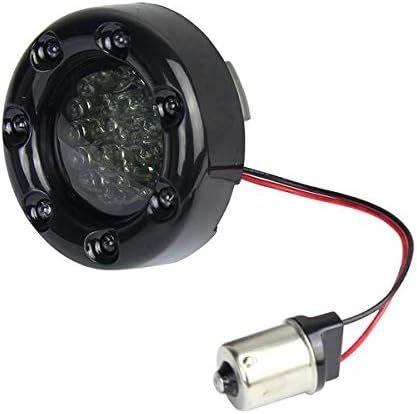 Eagle Lights 2 Inch Infinity Beam Front and Rear LED Turn Signal Kit w/Running LED Light Ring Covers for Harley Davidson Motorcycles - Black / 1157 Front / 1156 Rear