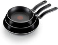 T-fal Specialty Nonstick Fry Pan Set 3 Piece, 8, 9.5, 11 Inch, Oven Broiler Safe 350F, Cookware, Pots and Pans Set Non Stick, Kitchen Frying Pans, Skillets, Durable, Dishwasher, Black