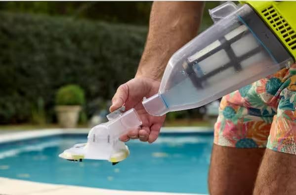 RYOBI ONE+ 18V Handheld Cordless Pool Vacuum Cleaner (Tool Only) with Floor Head (Renewed)
