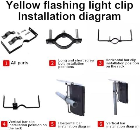 8' LED Solar Traffic Light - Yellow Flashing Beacon, Solar-Powered IP65 Waterproof Emergency Signal Light for Enhanced Safety & Visibility, Ideal for Roadside Use