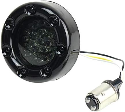 Eagle Lights 2 Inch Infinity Beam Front and Rear LED Turn Signal Kit w/Running LED Light Ring Covers for Harley Davidson Motorcycles - Black / 1157 Front / 1156 Rear