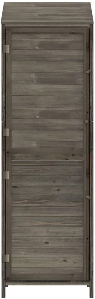 Wooden Garden Storage Shed, Solid Wood Fir Outdoor Storage Cabinet, Garden Wood Tool Shed, Outside Wooden Shed Organizer for Yard, Patio, Deck and Porch, Anthracite 21.7'x20.5'x68.7'