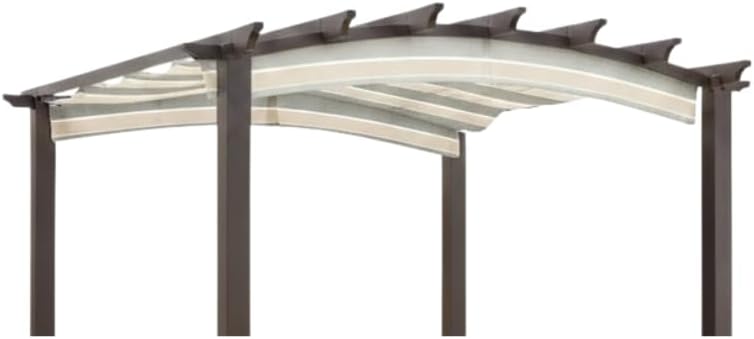 Garden Winds Replacement Canopy for The Hampton Bay Arched Pergola - Standard 350 - Stripe Stone