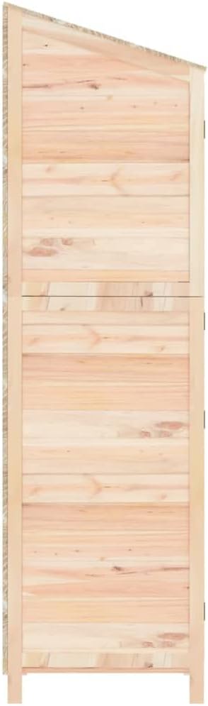 Wooden Garden Storage Shed, Solid Wood Fir Outdoor Storage Cabinet, Garden Wood Tool Shed, Outside Wooden Shed Organizer for Yard, Patio, Deck and Porch, 40.2'x20.5'x68.7'