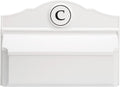 Whitehall Custom Wall Mount Mailbox Package - Mail Box with Monogram, Sand Cast Aluminum, Classic Design White Personalized in Black