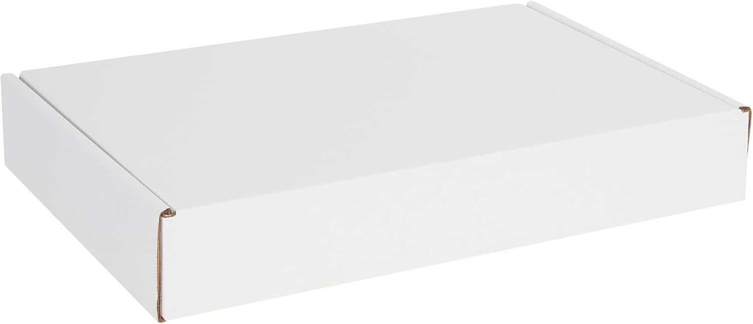 Box USA 19' Deluxe Shipping Boxes 19'L x 12'W x 3'H, 25-Pack - White Box Mailers for Packaging, Storage, Gifts or Bulk Business Orders