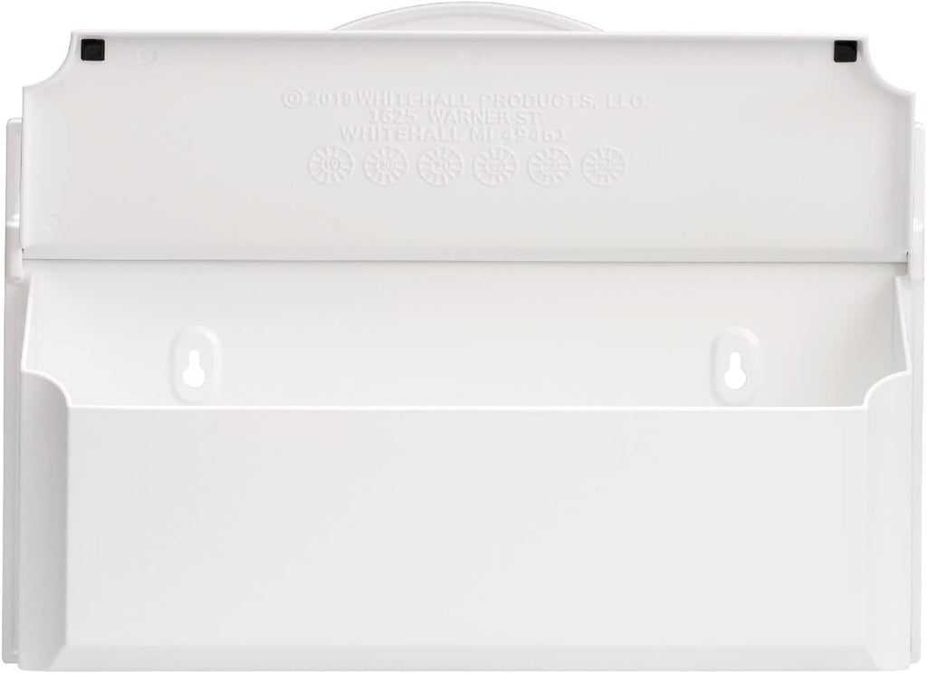 Whitehall Custom Wall Mount Mailbox Package - Mail Box with Monogram, Sand Cast Aluminum, Classic Design White Personalized in Goldtone