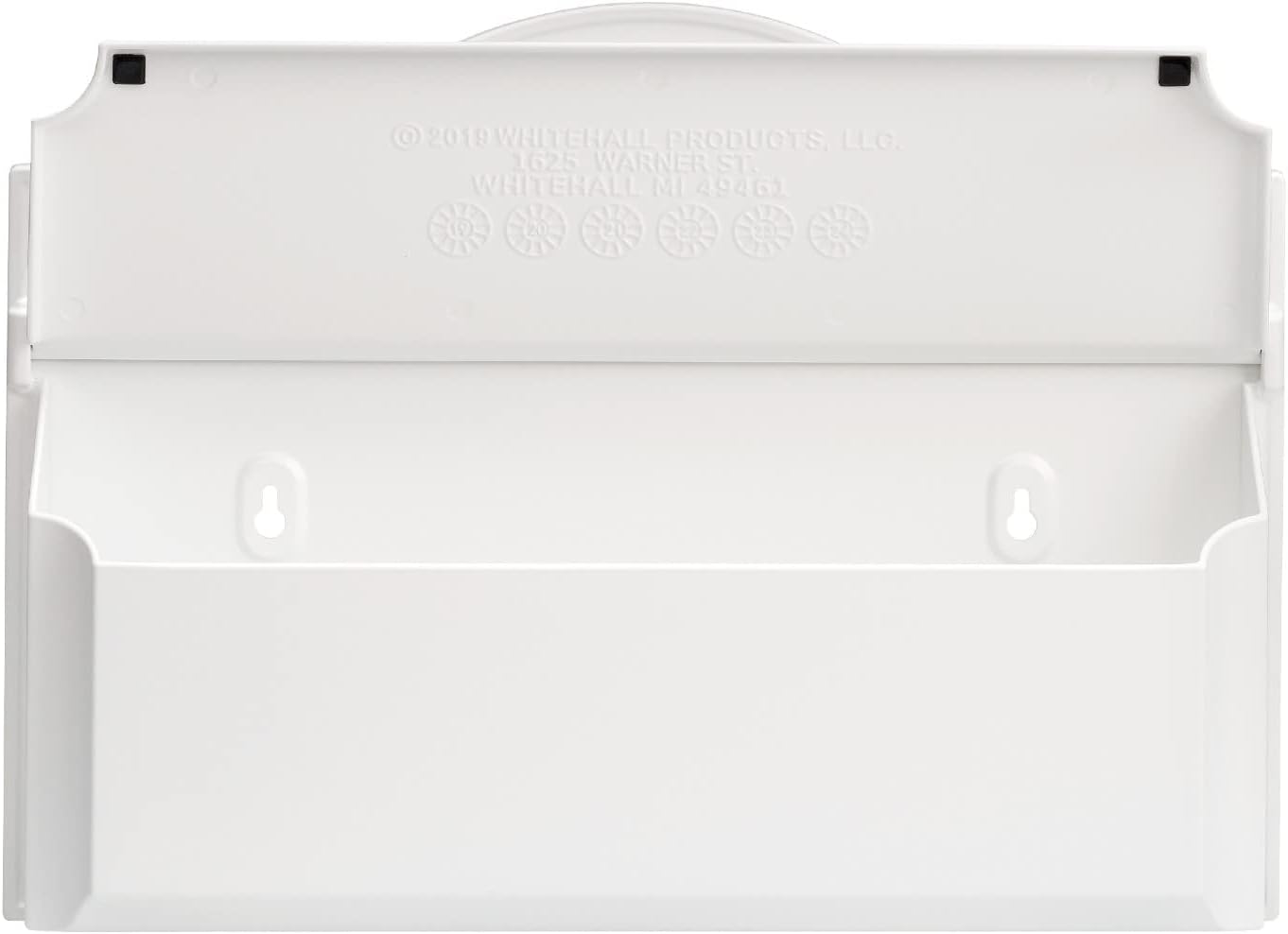 Whitehall Custom Wall Mount Mailbox Package - Mail Box with Monogram, Sand Cast Aluminum, Classic Design White Personalized in Goldtone