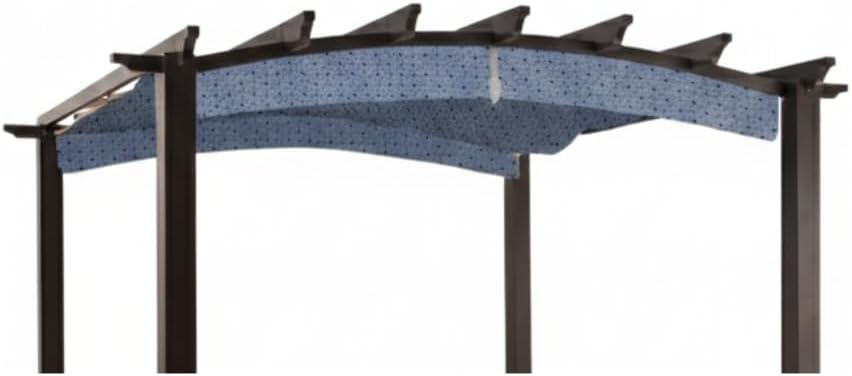 Garden Winds Replacement Canopy for The Hampton Bay Arched Pergola - Standard 350 - Midnight Trellis