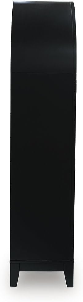 Signature Design by Ashley Dagandale Casual Accent Cabinet with Shelf, Black & Light Brown