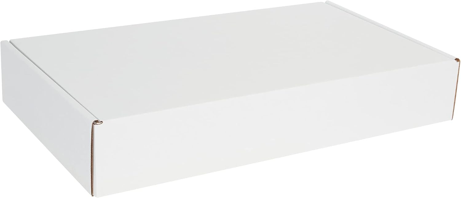 BOX USA 24' Deluxe Shipping Boxes 24'L x 14'W x 4'H, 25-Pack - White Box Mailers for Packaging, Storage, Gifts or Bulk Business Orders
