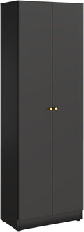 IRONMIX Metal Bookshelf with Doors, Tall Bookcase with Adjustable Shelves, 5-Tier Book Case Shelf Storage Organizer Storage Cabinet for Home Office Living Room