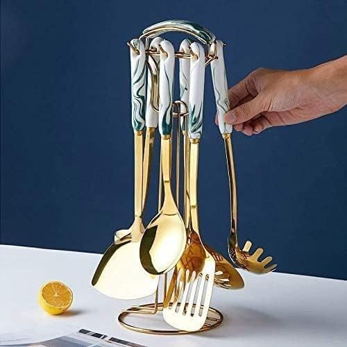 Kitchen Utensils Set, Cooking Utensils Set Stainless Steel Kitchen Tools Thicken Anti-scalding Spatula Fried Shovel Egg Fish Frying Pan Scoop Spatula Cooking Utensils