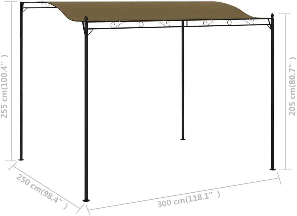 Sunshade Awning,Garden Sunshade Awning,Outdoor Sunshade Awning,Camping Shelter,Grill Gazebo,Event Tent,for Patio, Backyard, Beach, Garden,Camping Trip, Festival,9.8'x8.2' Taupe 0.6 oz/ft2