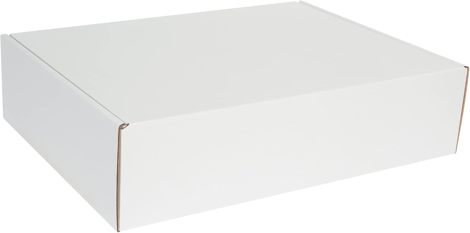 Box USA 24' Deluxe Shipping Boxes 24'L x 18'W x 6'H, 25-Pack - White Box Mailers for Packaging, Storage, Gifts or Bulk Business Orders