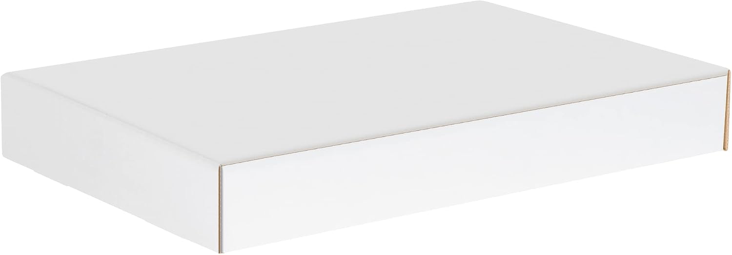 Box USA 18 Deluxe Shipping Boxes 18L x 12W x 2H, 50-Pack - White Box Mailers for Packaging, Storage, Gifts or Bulk Business Orders