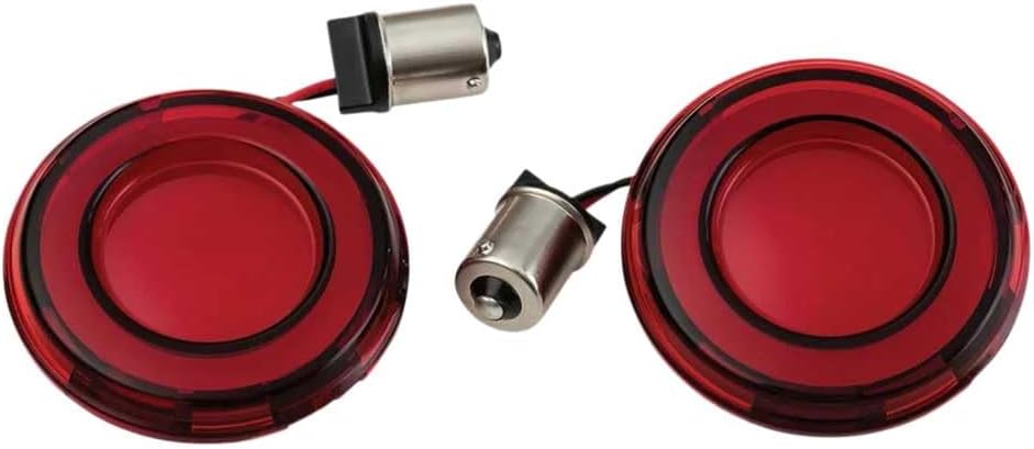 Kuryakyn 2908 Motorcycle Lighting Accessory: Tracer LED Rear Turn Signal Conversions Bullet Style, 1156 Single-Curcuit Red withRed Lens, 1 Pair