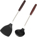Silicone Cooking Utensils Set With Stainless Steel Handle Non-Stick Spatula Colander Shovel Kitchenware