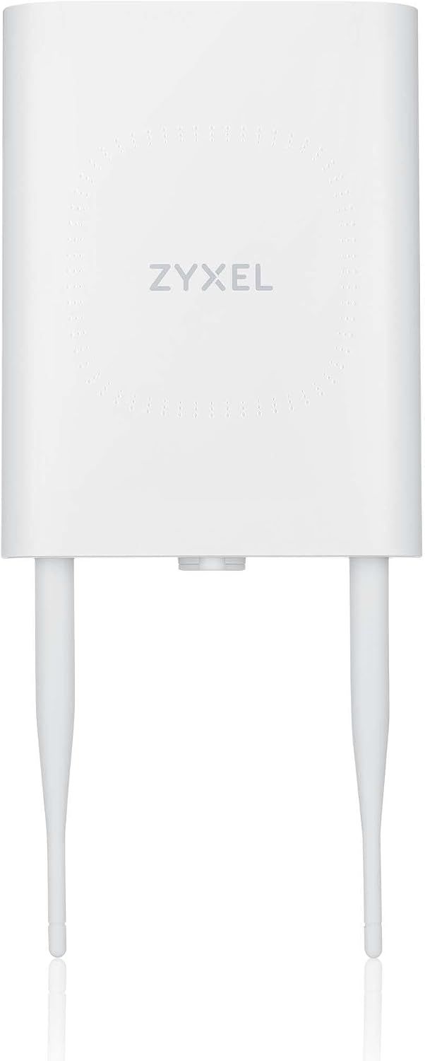 Zyxel WiFi 6 AX1800 Wireless Gigabit Outdoor Access Point | IP55 Rated | Mesh, Seamless Roaming & MU-MIMO | WPA3-PSK Security | Cloud, App or Direct Management | PoE+ Injector Included | NWA55AXE
