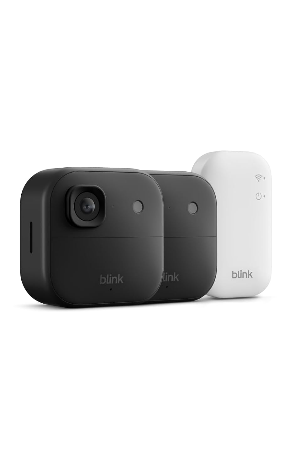 Blink Outdoor 2K+ (newest model) with 1-Year Subscription — 2K video resolution, Color Vision in low light, and noise cancellation. Sync Module included — 2 camera system (Black)
