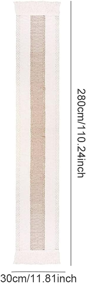 JSEIAJB Splicing Lace Burlap Table Runner Cotton Macrame Rustic Tablecloth Table Cover Romance Coffee Bed Runners(30x280cm)