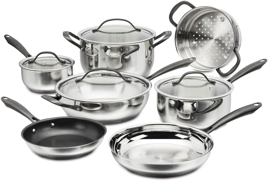 Cuisinart RADIANT PRO 11-Piece Stainless with Brushed Titanium Finish Cookware Set