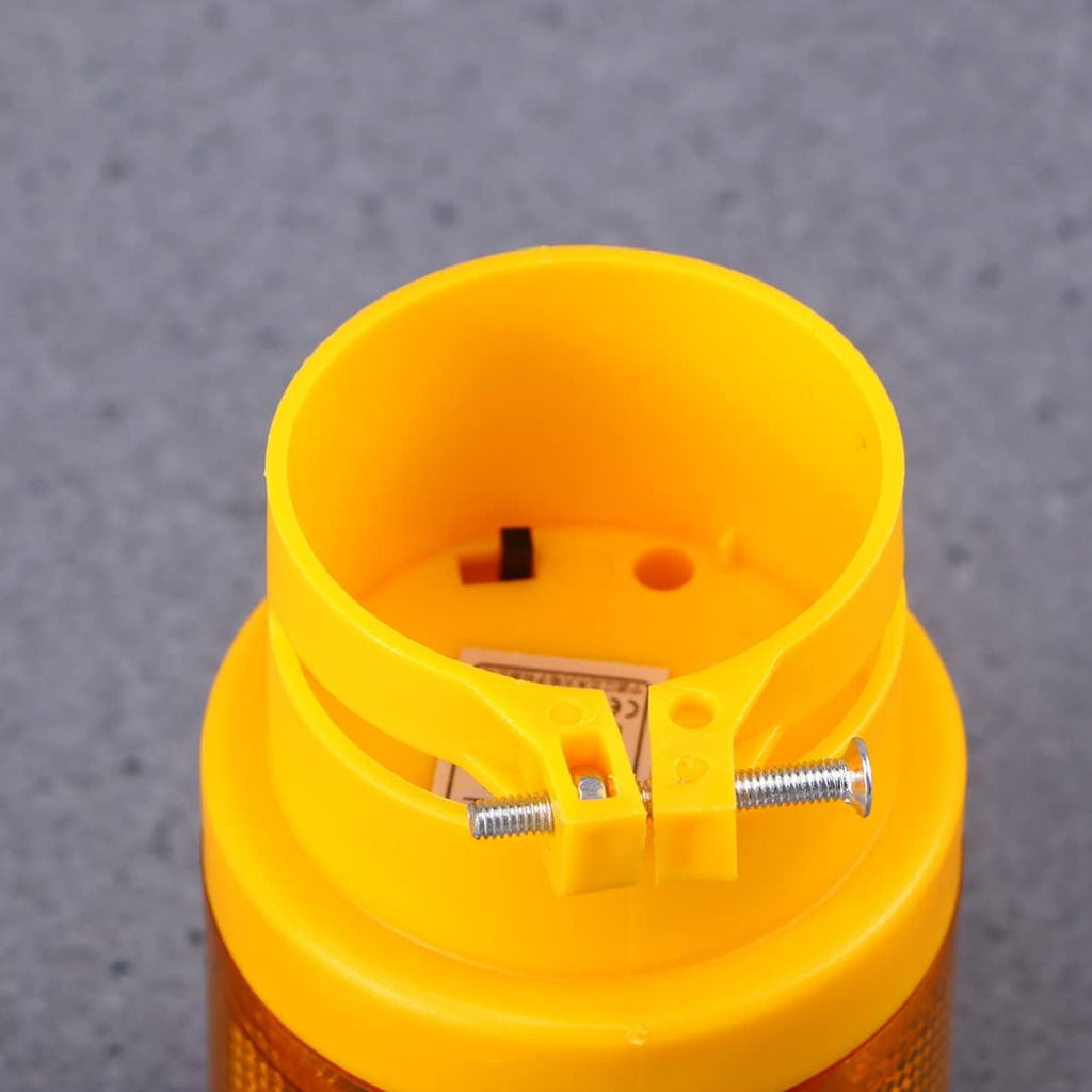 Zerodeko 5sets 2pcs Solar Traffic Light LED Lamp Emergency Beacon for Road Construction Safety Signal Automatic Night Illumination Orange 2pcs*5