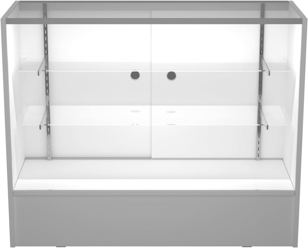48' W x 18' D x 38' H - Reatil Display Case, Full Vision Display case with LED Llights