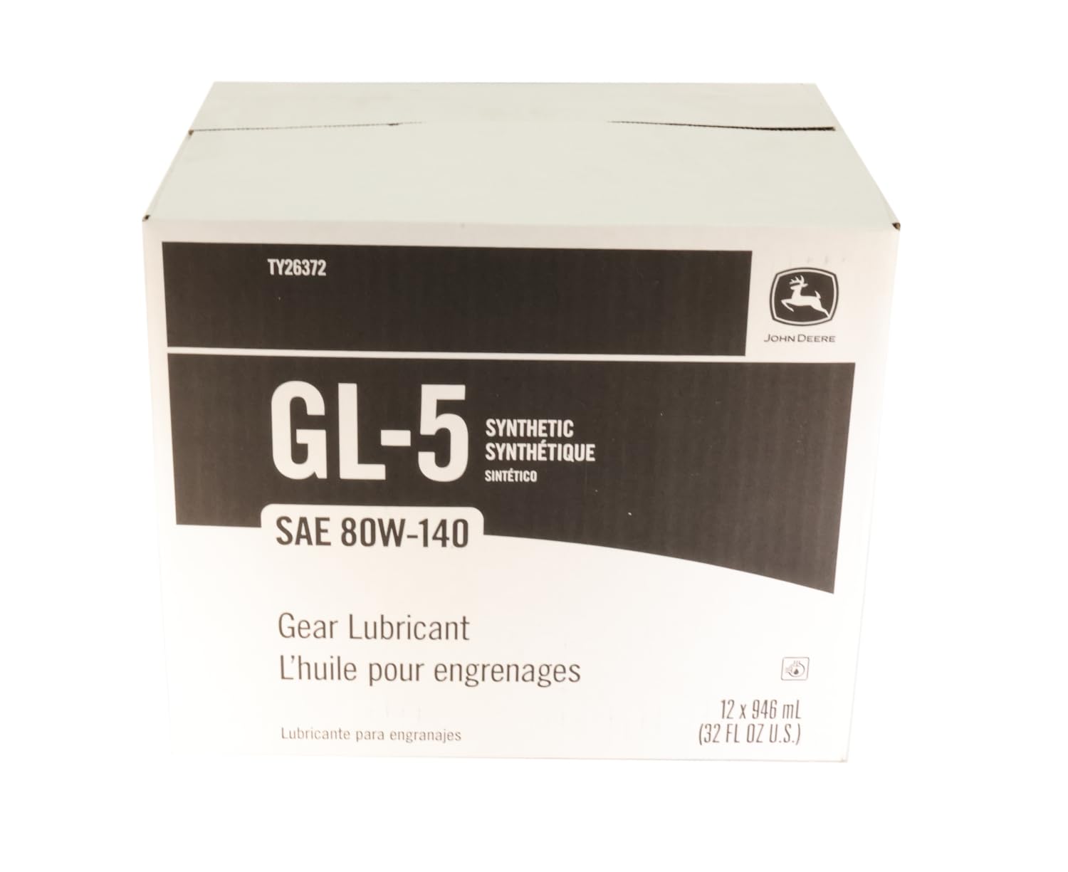 John Deere Original Equipment (12 Pack) GL-5 Synthetic SAE 80W-140 Gear Lubricant - TY26372
