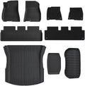 Compatible for Tesla Model Y 3 2021 to 2023 LHD All TPE Floor Mats Trunk Mat Cargo Liner Left Rudder Foot Pads Car Accessories(2013285)
