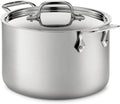 All-Clad D5® Stainless Steel Core 4 Quart Soup Pot With Lid - Made in the USA - The Upgrade for Supremely Even Heat- Oven Safe & Induction Compatible Cookware