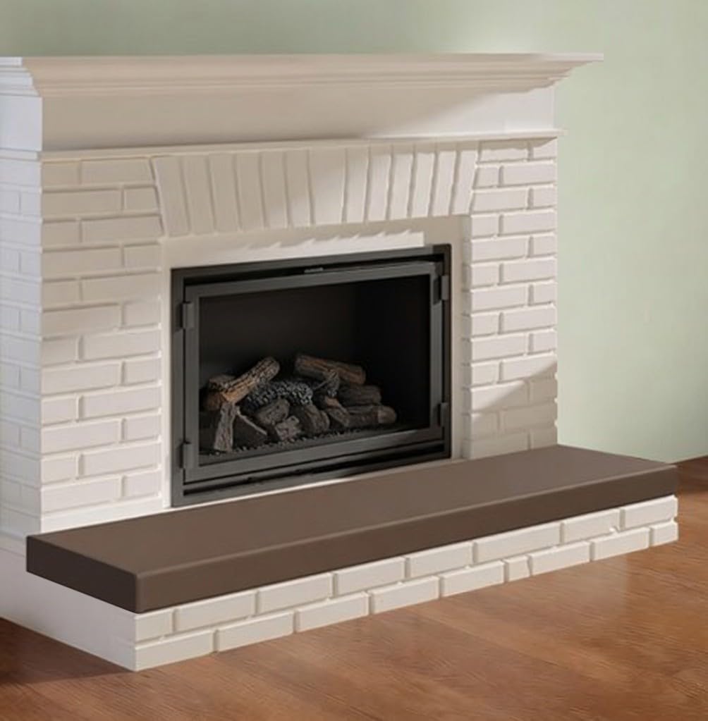 KidKusion Soft Seat Hearth Pad | Made in USA| Brown | 72' x 14' | Fireplace Safety Cushion | Hearth Pad