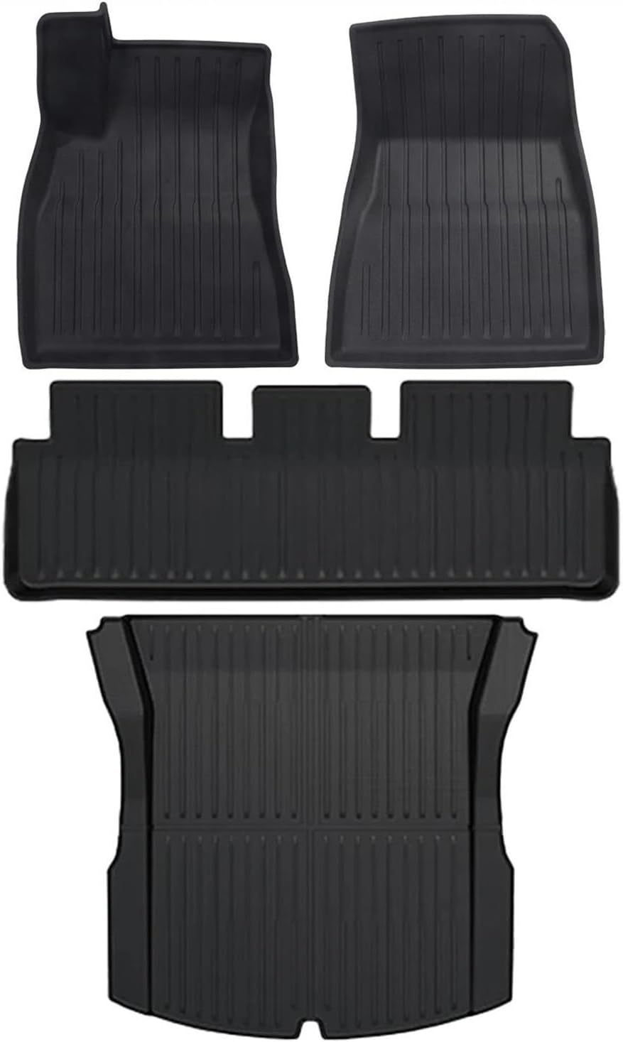 Car Boot Liners TPE Floor Mats Cargo Liner for Tesla for Model 3 for Highland 2024 All Weather Waterproof Anti-Slip Trunk Mats