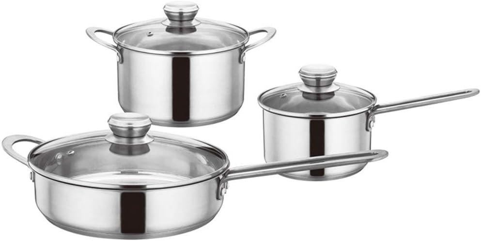 Pot Set Kitchen Cookware Pots and Pans Set Stainless Steel Perfect Cooking Utensils Suitable Professional for Home Restaurant Cookware Cooking Set