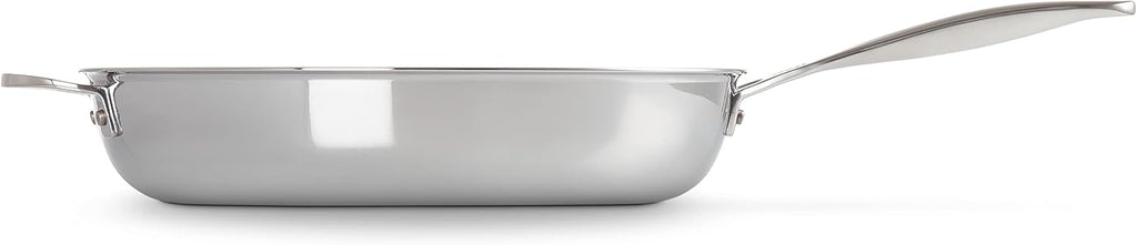 Le Creuset Tri-Ply Stainless Steel Nonstick 12.5' Deep Fry Pan with Helper Handle