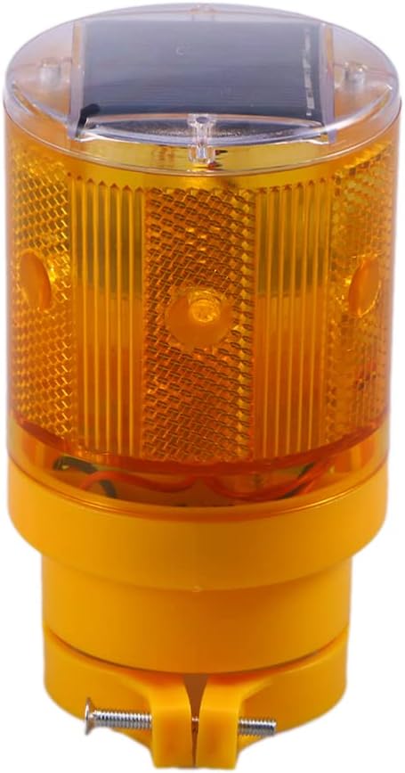 Zerodeko 5sets 2pcs Solar Traffic Light LED Lamp Emergency Beacon for Road Construction Safety Signal Automatic Night Illumination Orange 2pcs*5