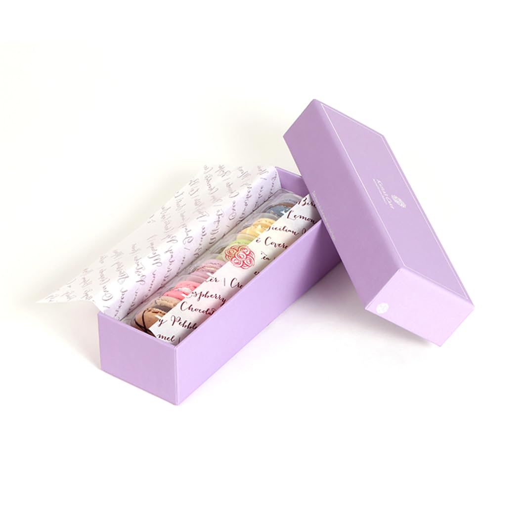 Kayla's Cake Premium French Macarons Cookies Gift Baskets Gourmet Chocolate Box Food Desserts Birthday Snack Care Packages Holiday Thank You Signature Box of 6 Bundle (Pack of 10)