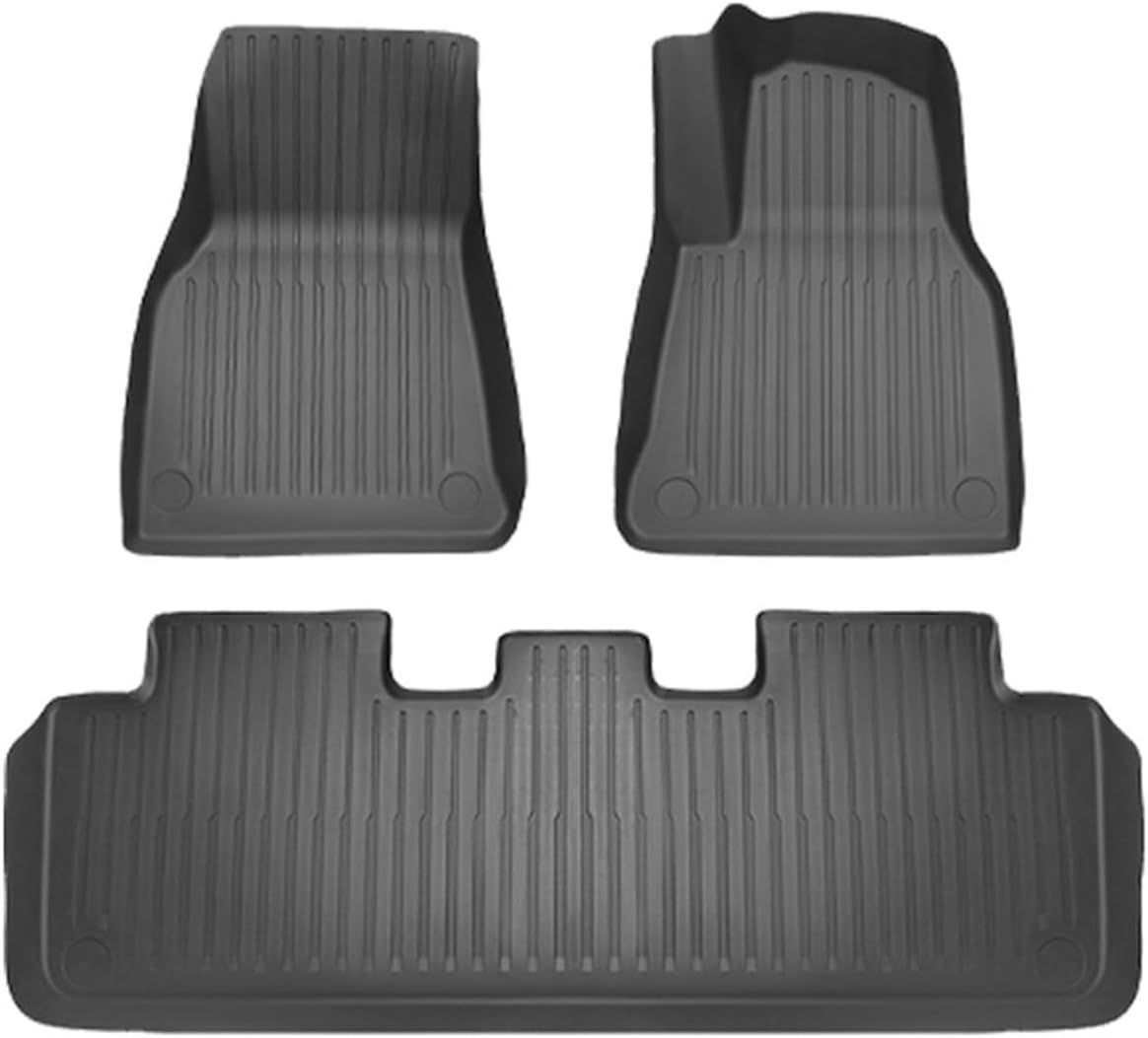 Compatible with Tesla Model Y 7 Seater and Model Y 5 Seat All Weather TPE Waterproof Anti-Slip Floor Mat Cargo Liner 2020-2023 Accessories(Y-5-Seat FL-3-RHD)