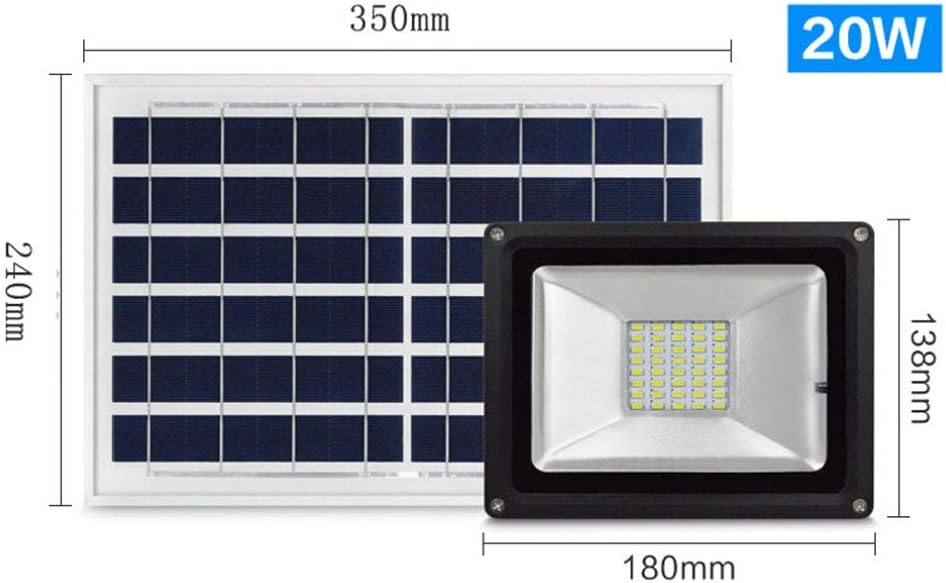 10W/20W/30W/50W LED Solar Waterproof Outdoor Spotlight Courtyard Home Wall Spotlight with High Brightness Aluminum Landscape Emergency Light