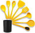 9 pcs Silicone Kitchen Cooking Utensil Set Non-Stick Heat Resistant Cookware BPA Free Non-Toxic Tools