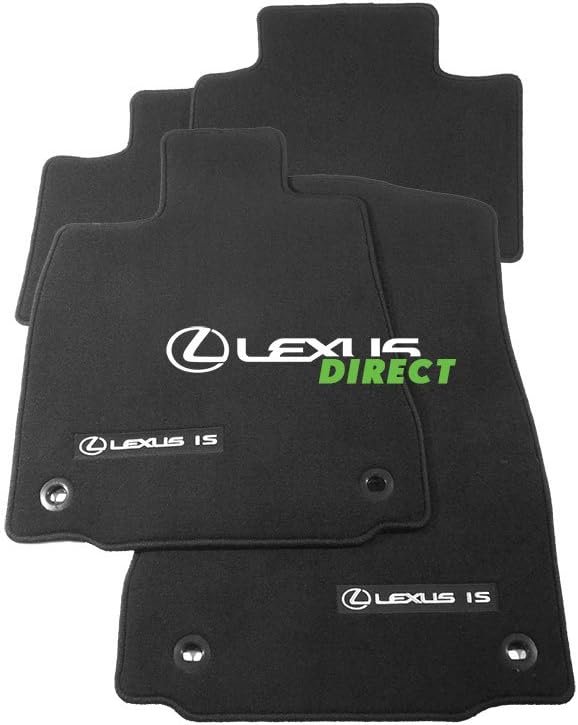 Lexus Genuine Parts, OEM IS350 IS250 Black, Carpet Floor Mat 4-Piece Set, RWD, Rear-Wheel Drive Only